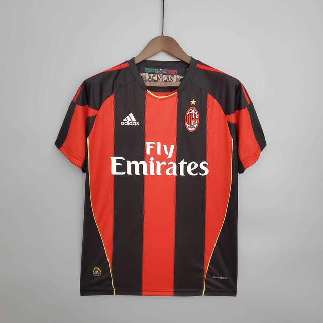 Camisa Milan Retrô 2010/2011 Vermelha e Preta - Adidas - DA Sports Oficial