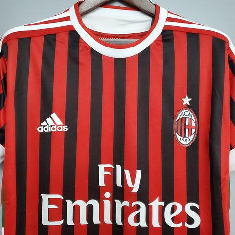 Camisa Milan Retrô 2011/2012 Vermelha e Preta - Adidas - DA Sports Oficial