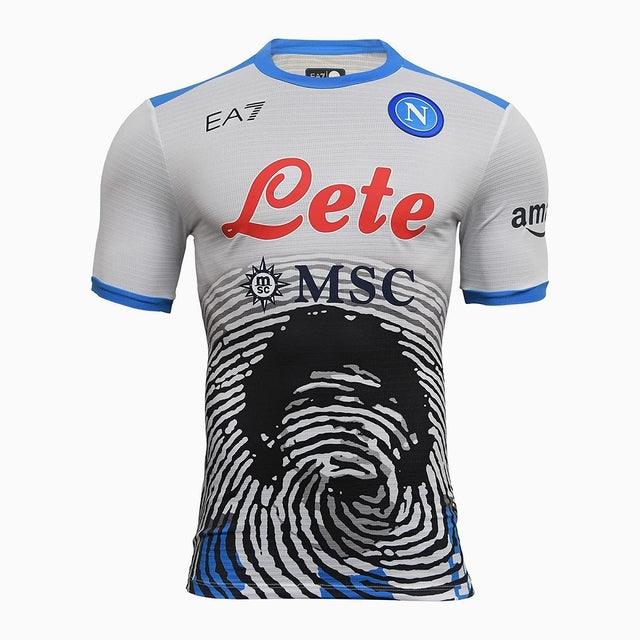 Camisa Napoli Especial Maradona 21/22 EA7 - Branco - Loja da Seven