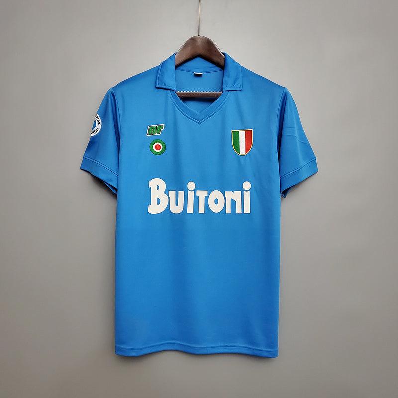 Camisa Napoli Retrô 1987/1988 Azul - DA Sports Oficial