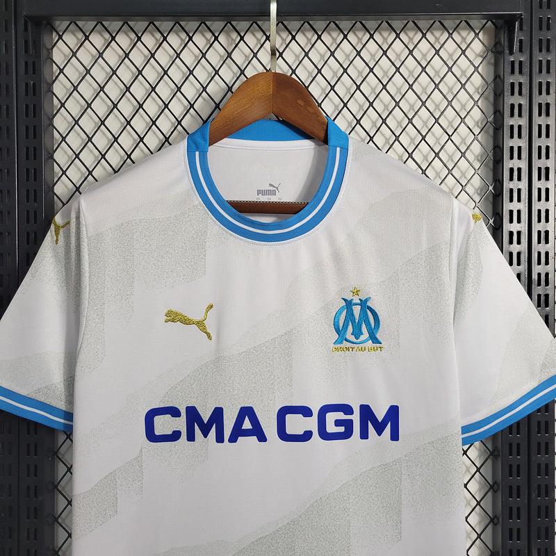 Camisa Olympique de Marseille I 23/24 Puma - Branco - Loja da Seven