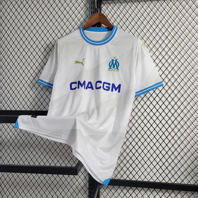 Camisa Olympique de Marseille I 23/24 Puma - Branco - Loja da Seven