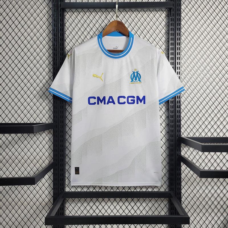 Camisa Olympique de Marseille I 23/24 Puma - Branco - Loja da Seven