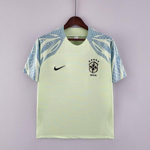 Camisa Pré-Jogo Seleção Brasil 2022 Nike - Verde Claro - Loja da Seven