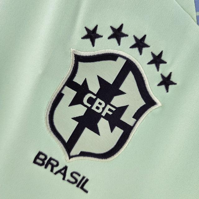 Camisa Pré-Jogo Seleção Brasil 2022 Nike - Verde Claro - Loja da Seven