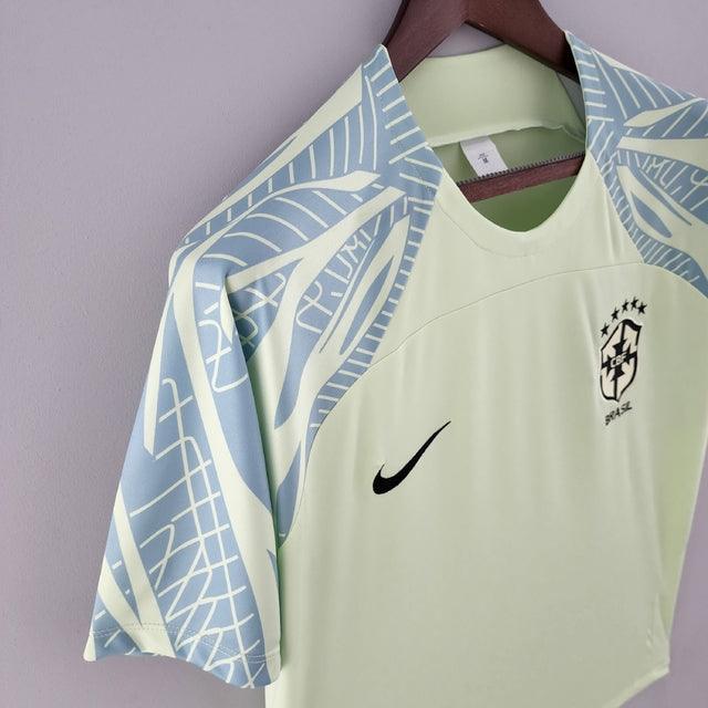 Camisa Pré-Jogo Seleção Brasil 2022 Nike - Verde Claro - Loja da Seven