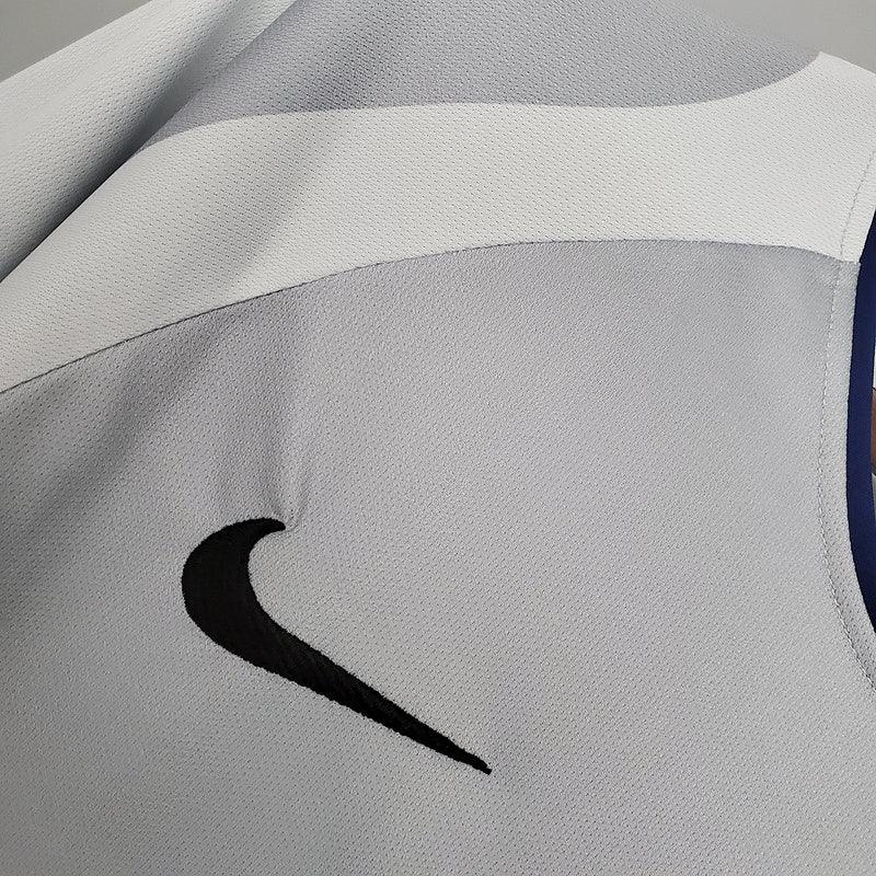 Camisa PSG Retrô 2001/2002 Branca e Cinza - Nike - DA Sports Oficial