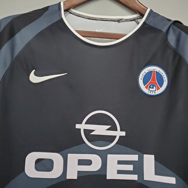 Camisa PSG Retrô 2001/2002 Cinza e Preta - Nike - DA Sports Oficial