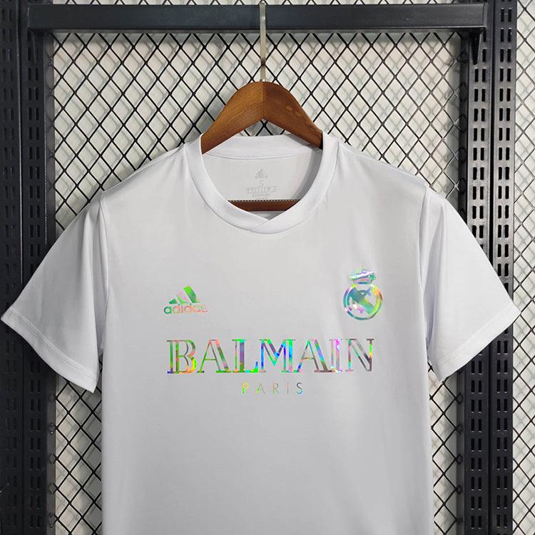 Camisa Real Madrid 23/24 Adidas - Balmain Branca - Loja da Seven