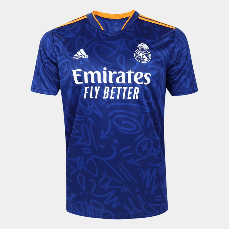 Camisa Real Madrid Away 21/22 s/n° Torcedor Adidas Feminina - Azul - Loja da Seven