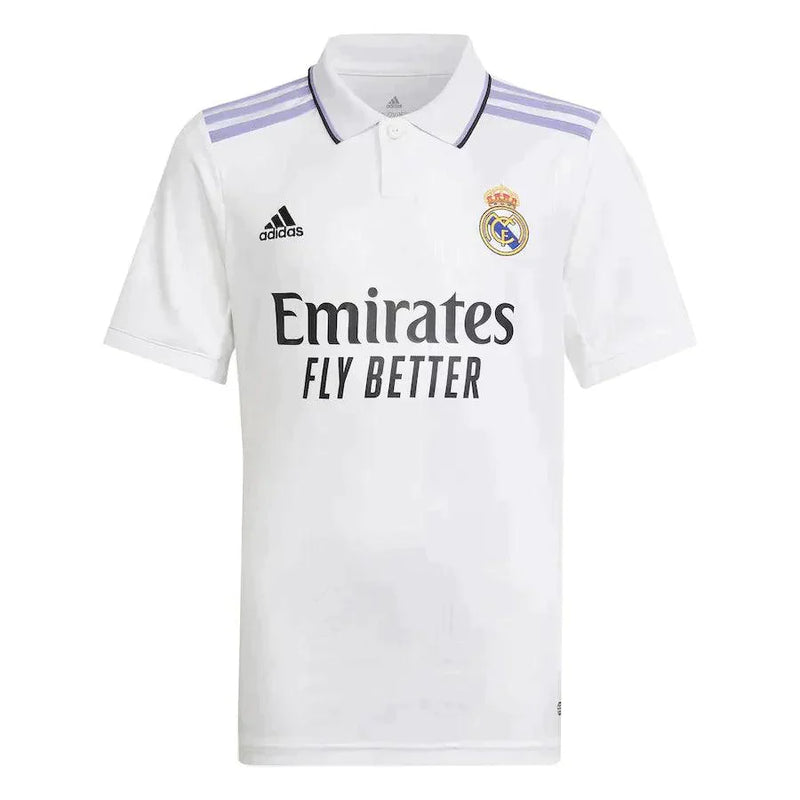 Camisa Real Madrid Home 22/23 s/n° Torcedor Masculino - Branco - Loja da Seven