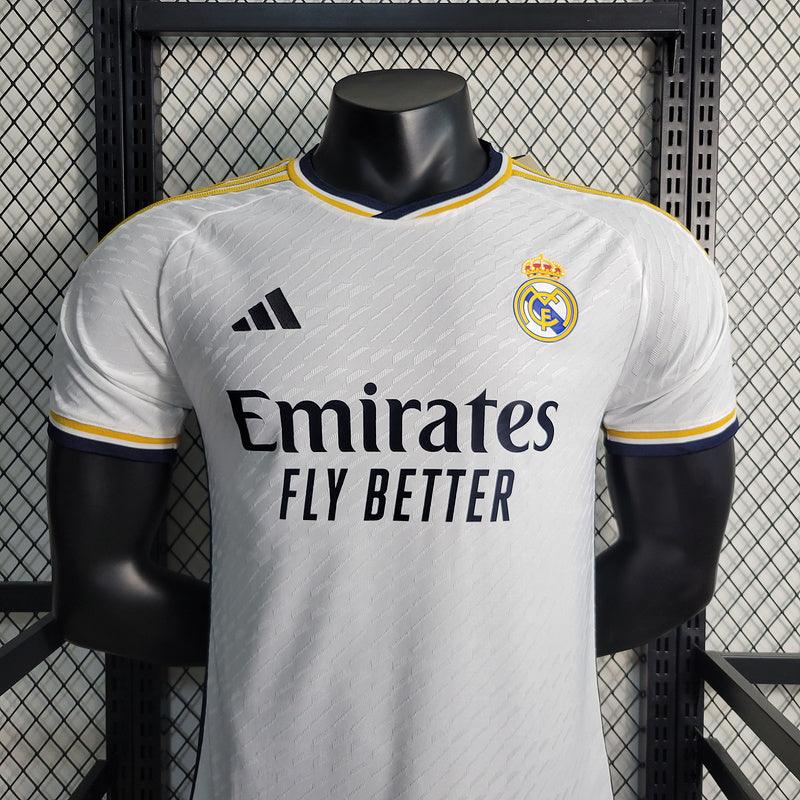 Camisa Real Madrid I 23/24 - Branca - Adidas - Masculino Versão Jogador - Loja da Seven