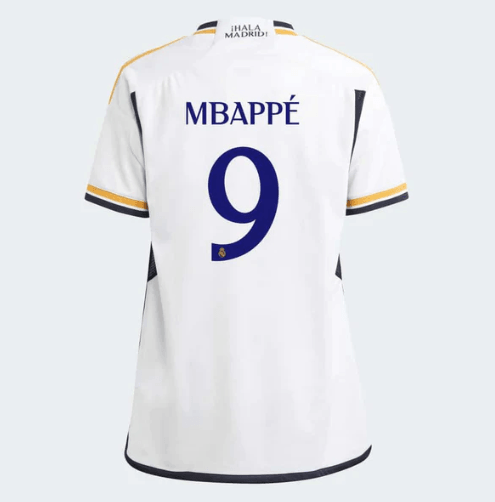 Camisa Real Madrid I 23/24 Branca com personalização incluida "MBAPPÉ 9" - Loja da Seven