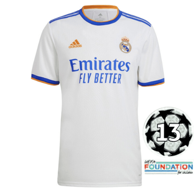 Camisa Real Madrid I [UEFA Champions League] 21/22 Adidas - Branco - Loja da Seven