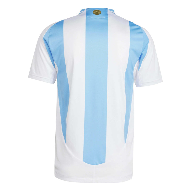 Camisa Seleção Argentina Home 2024/25 + Patch Campeão - Branca e Azul - Loja da Seven