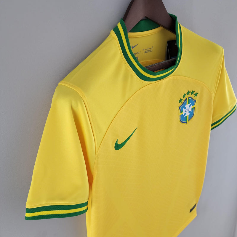 Camisa Seleção Brasil 2022 Nike - Amarela - Conceito Amarela - Loja da Seven