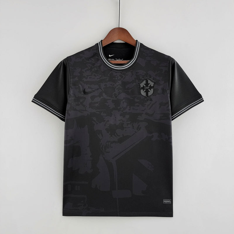 Camisa Seleção Brasil 2022 Nike - Preto - Conceito All Black - Loja da Seven