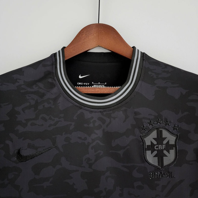 Camisa Seleção Brasil 2022 Nike - Preto - Conceito All Black - Loja da Seven