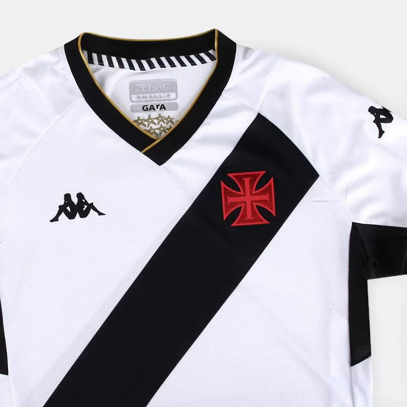 Camisa Vasco Feminino I 23/24 Kappa - Branca com Listra Preta - Loja da Seven