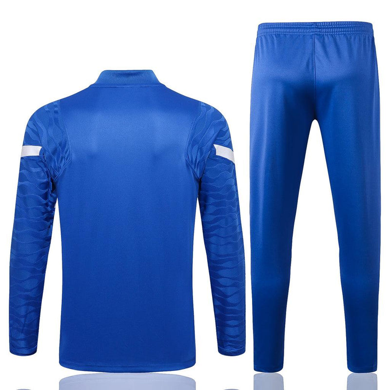 Conjunto Barcelona 21/22 Azul - Nike - Com Ziper - DA Sports Oficial