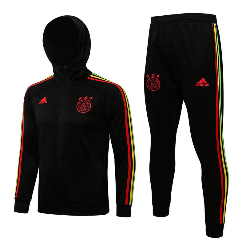 Conjunto Ajax 21/22 Preta - Adidas - Com Capuz - DA Sports Oficial