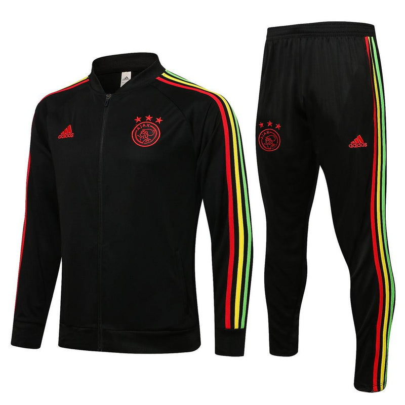 Conjunto Ajax 2122 Preta - Adidas - Com Fecho - DA Sports Oficial