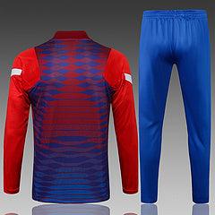 Conjunto Barcelona 21/22 Azul e Grená - Nike - Com Ziper - DA Sports Oficial