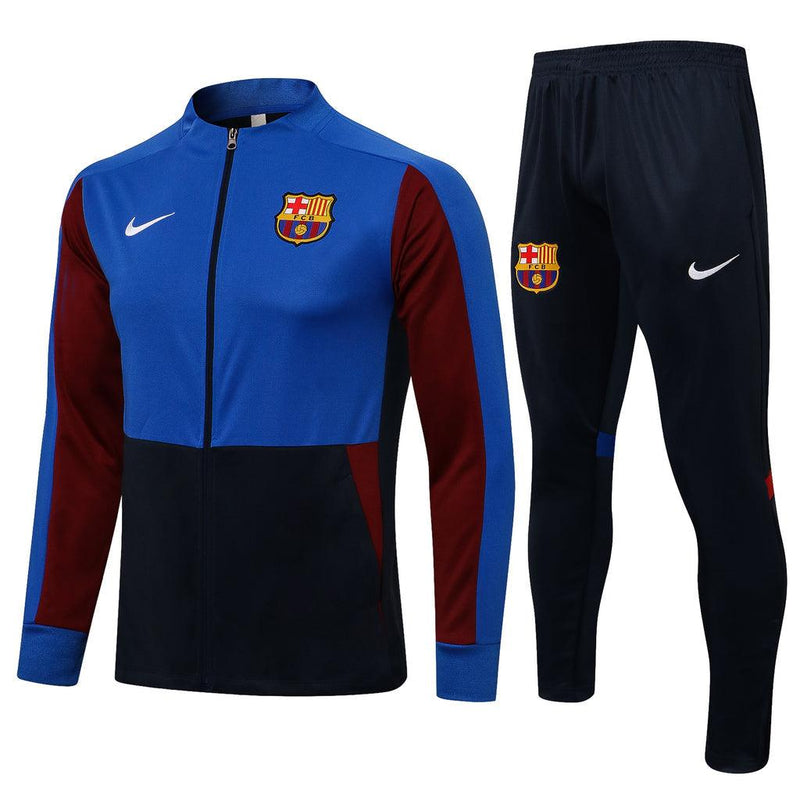 Conjunto Barcelona 21/22 Azul - Nike - Com Fecho - DA Sports Oficial