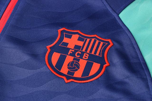 Conjunto Barcelona 21/22 Azul - Nike - Com Ziper - DA Sports Oficial