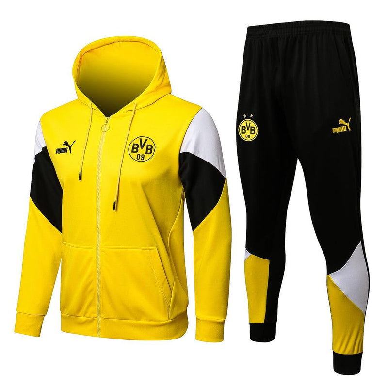 Conjunto Borussia Dortmund 21/22 Amarela - Puma - Com Capuz - DA Sports Oficial