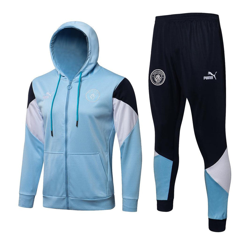 Conjunto Manchester City 21/22 Azul - Puma - Com Capuz - DA Sports Oficial