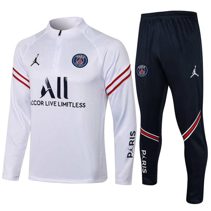 Conjunto PSG 21/22 Branco e Azul - Nike - Com Ziper - DA Sports Oficial