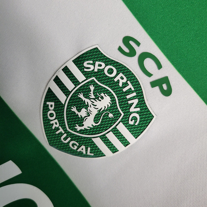 Camisa Sporting I 23/24  - Verde listrada