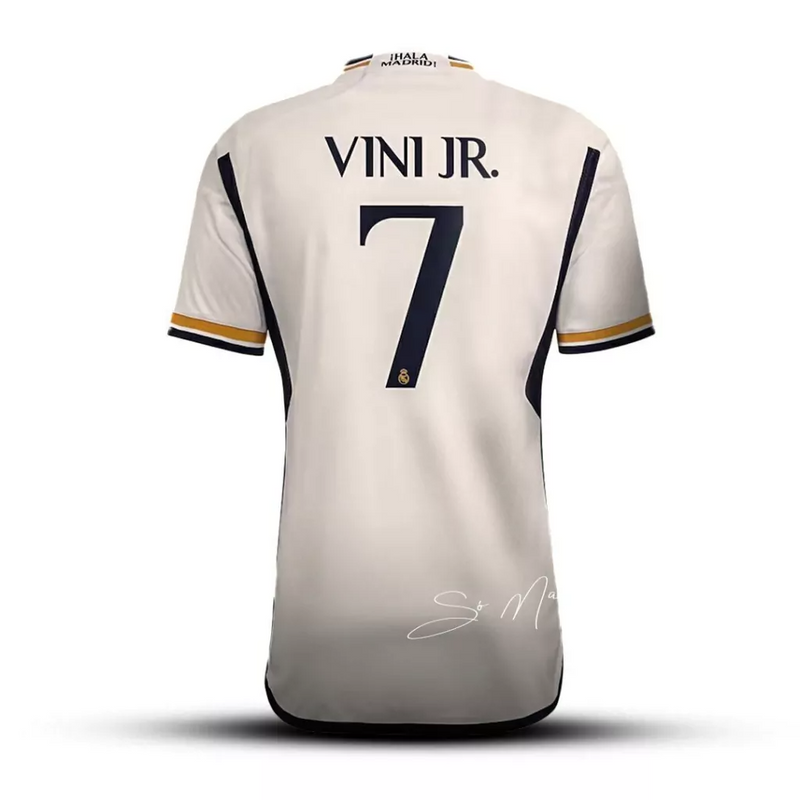 Camisa do Real Madrid 2023/24 15 UCL + Vini Jr