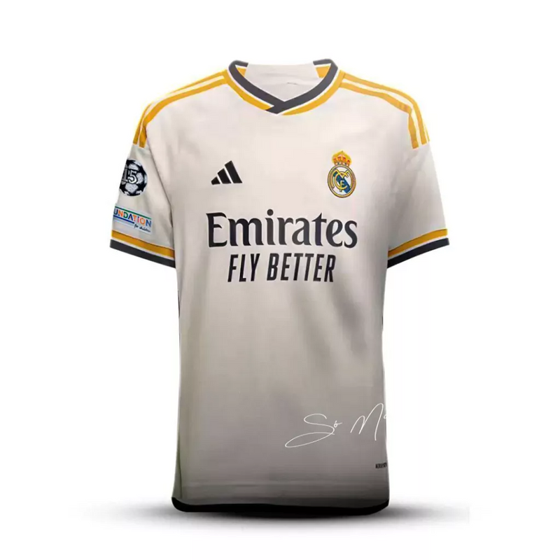 Camisa do Real Madrid 2023/24 15 UCL + Vini Jr