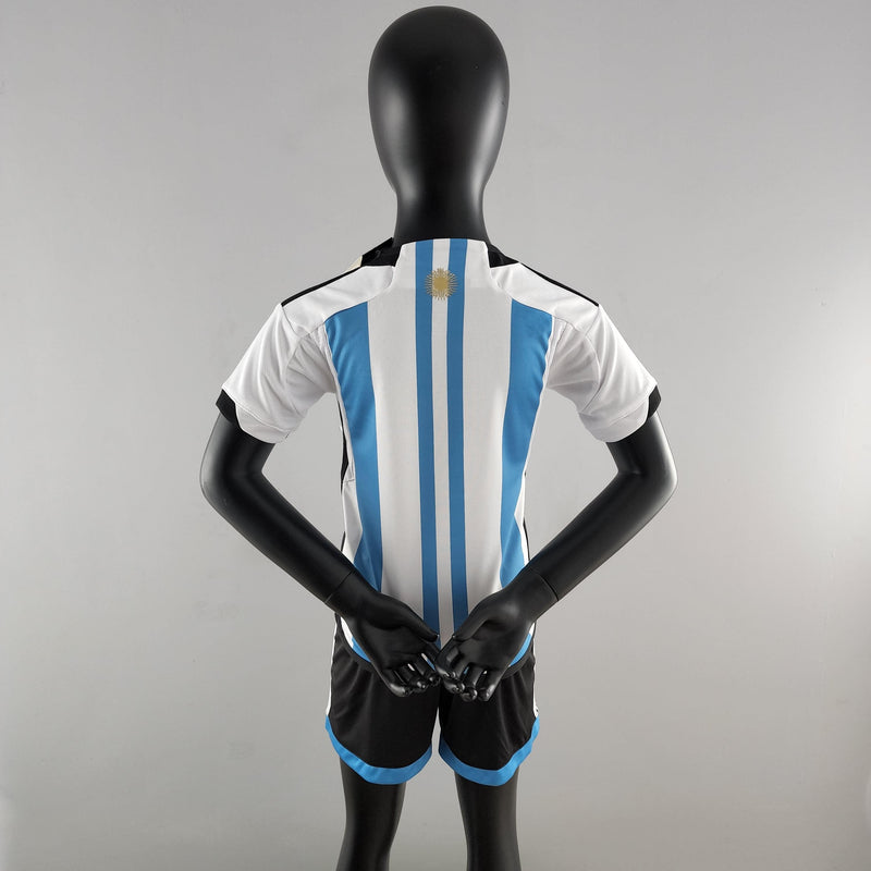 Kit Infantil Argentina 22/23 Adidas - Azul - DA Sports Oficial