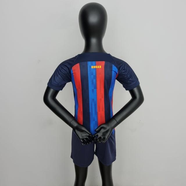 Kit Infantil Barcelona 22/23 Nike - Azul e Vermelho - DA Sports Oficial