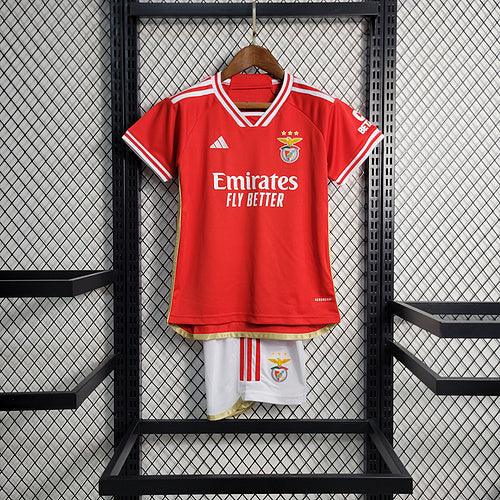 Kit Infantil Benfica Home 23/24 - Vermelho - DA Sports Oficial