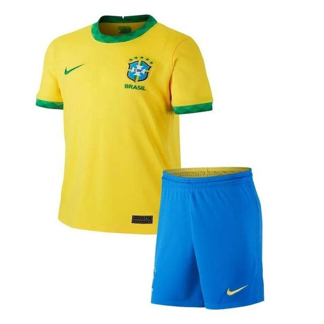 Kit Infantil Brasil 2021 Nike - Amarelo - DA Sports Oficial