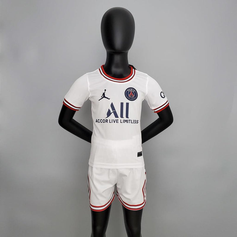 Kit Infantil PSG Fourth 22/23 Jordan - Branco - DA Sports Oficial