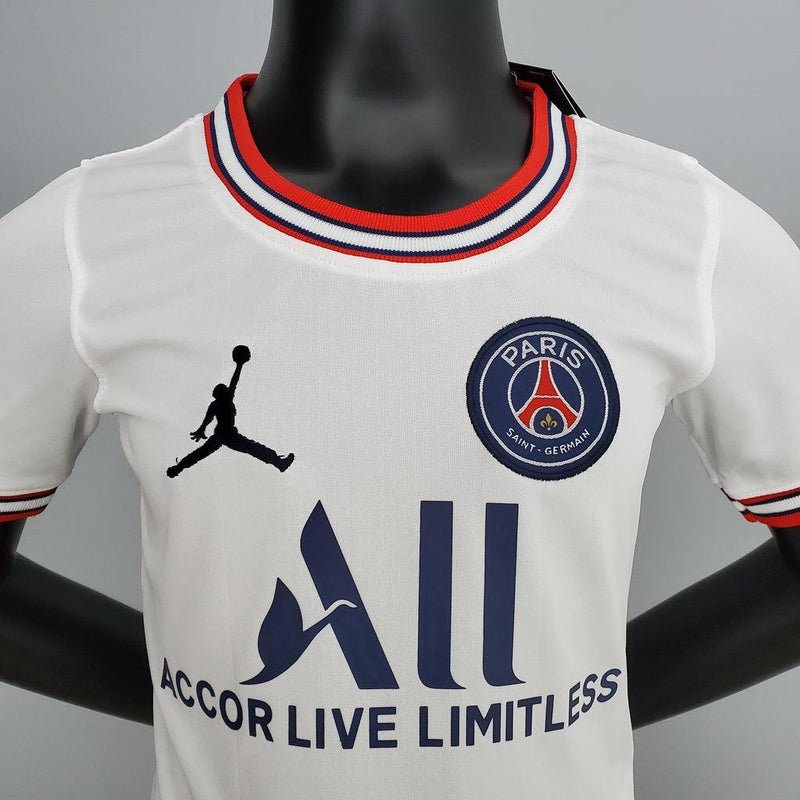 Kit Infantil PSG Fourth 22/23 Jordan - Branco - DA Sports Oficial