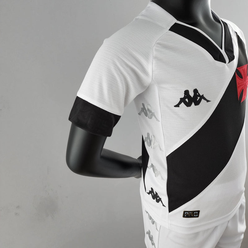 Kit Infantil Vasco 22/23 Kappa - Branco e Preto - DA Sports Oficial